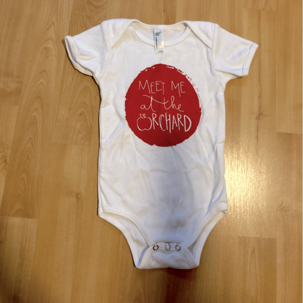 Size 12-18 Meet me at the Orchard Fall Onesie NWOT